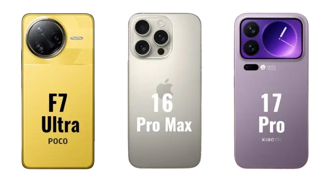 Xiaomi 17 Pro Max vs Poco F7